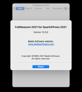 FullMeasure 2021 for QuarkXPress 2021 v12.0 macOS