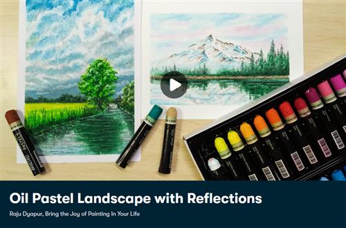 Skillshare - Oil Pastel Landscape with Reflections