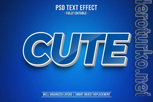 Cute text style effect psd