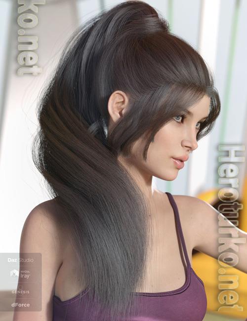 dForce Lea Hair for Genesis 3 and 8 Females(s)