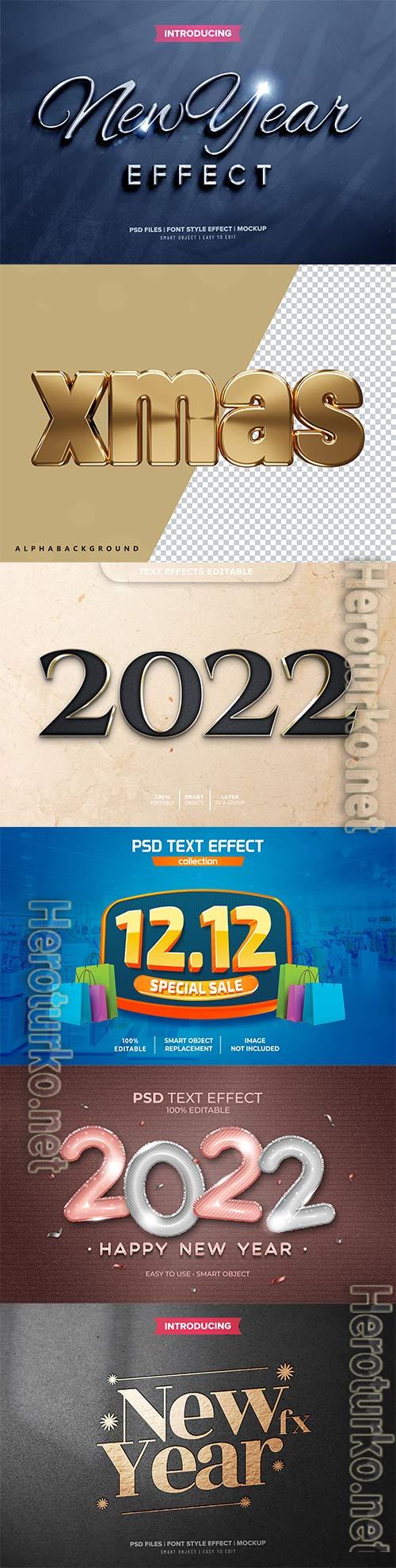 2022 new year 3d rendering isolated psd