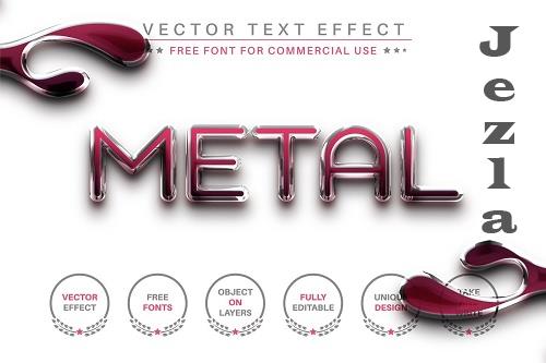 Pink Metal - Editable Text Effect - 6753501