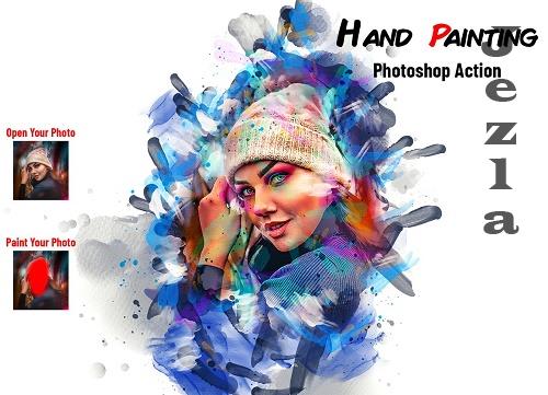 Hand Painting Photoshop Action - 6745089 Hand Painting Photoshop Action - 6745089