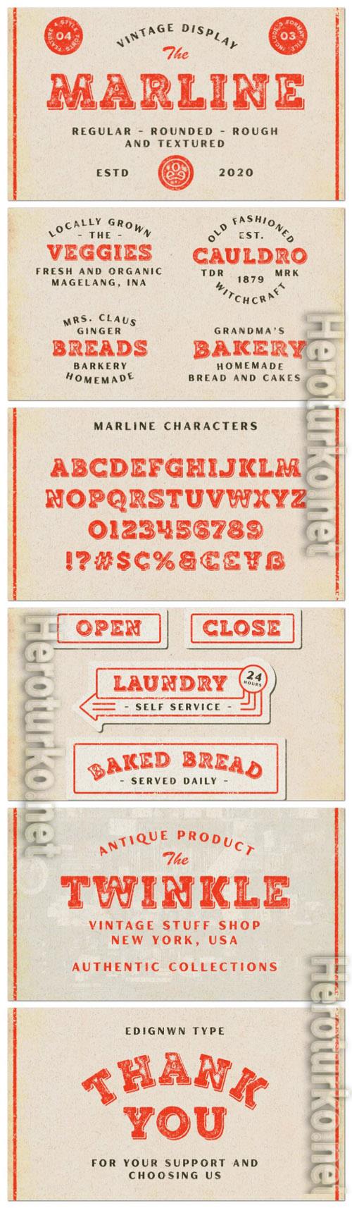 Marline - Vintage Texture Font