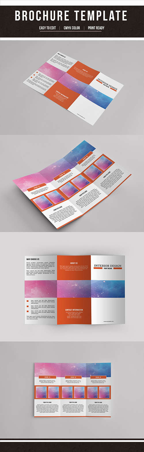 Business Brochure Layout with Orange Accents 199626889