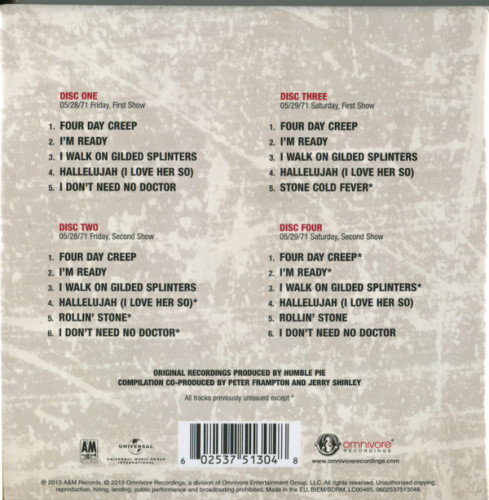 Humble Pie - Performance: Rockin' The Fillmore: The Complete Recordings [1971/2013][Box Set 4CD] Lossless