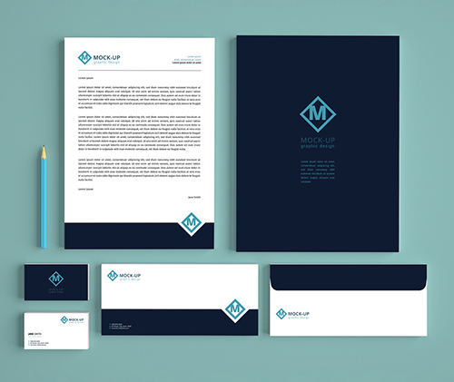 Business Stationery Set Mockup 1 176556316