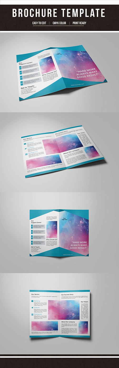 Business Brochure Layout with Blue Accents 199626791