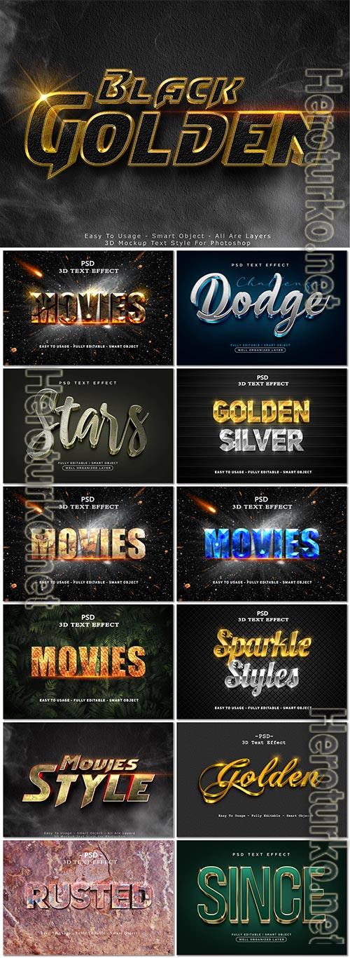 Psd text effect set vol 1