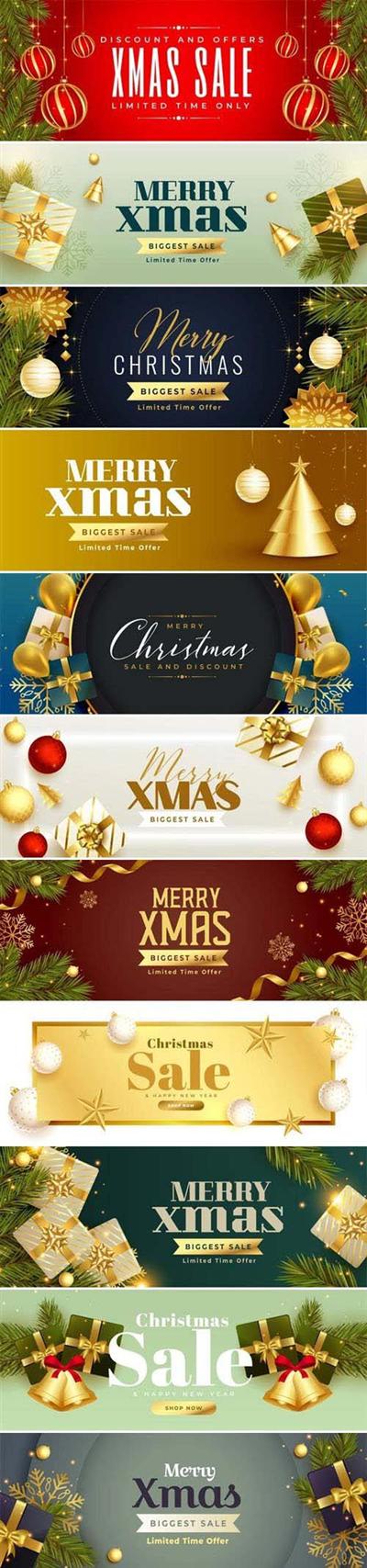 10+ Holiday Sale Web Banners Vector Templates
