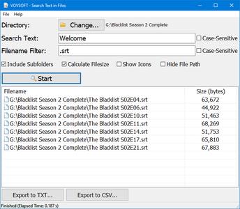 VovSoft Search Text in Files 2.6 Portable