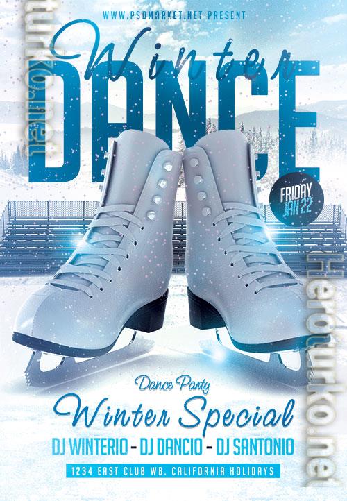 Winter dance psd flyer