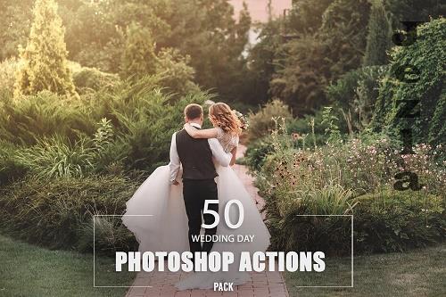 CreativeMarket - 50 Wedding Day Photoshop Actions - 6430408