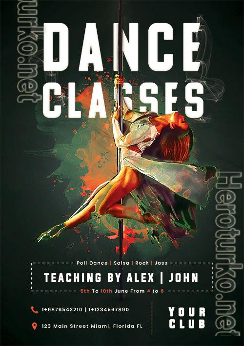 Dance classes psd template
