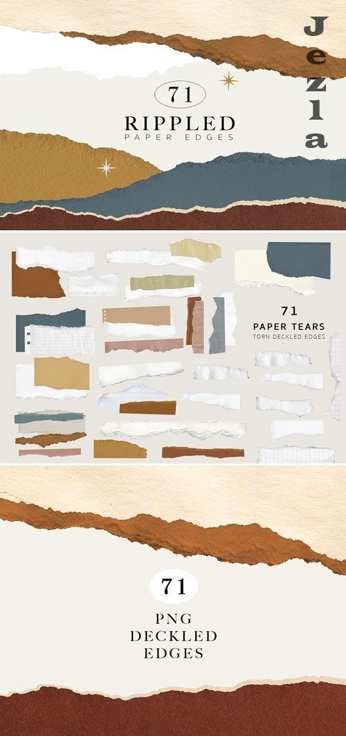 Deckle Edge Torn Paper Cliparts