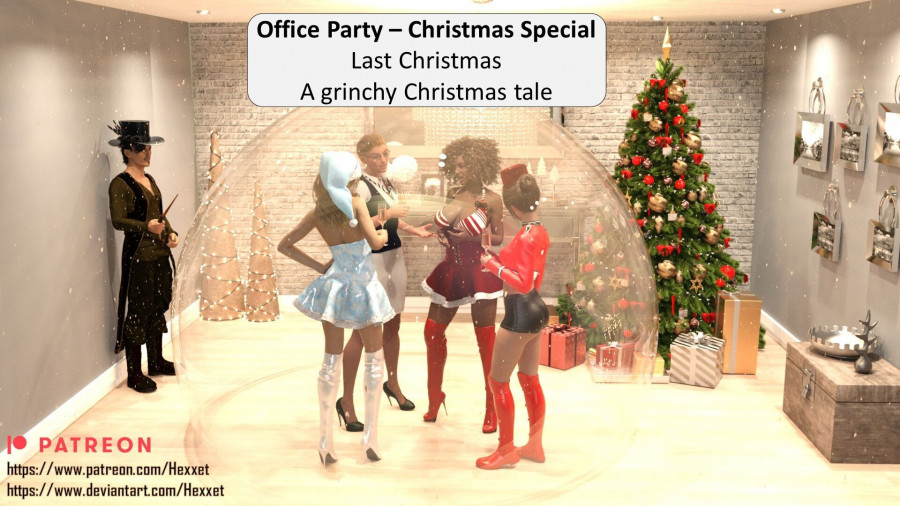[Ebony] HexxetVal - Office Party - Christmas Special 2021 - Big Breasts