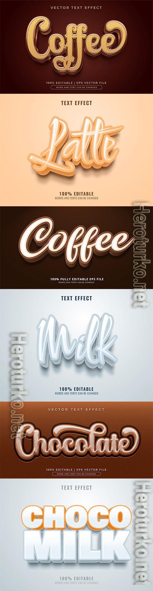 Set 3d editable text style effect vector vol 340 Set 3d editable text style effect vector vol 340