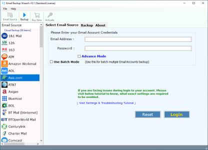 Email Backup Wizard 12.4
