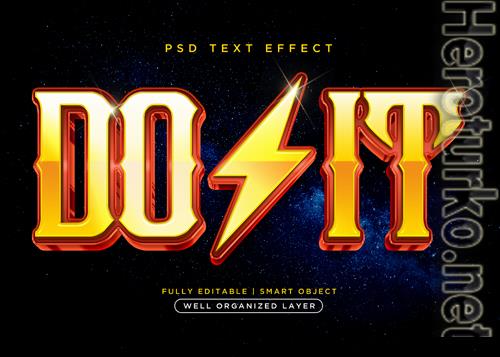 3d style do it text effect psd