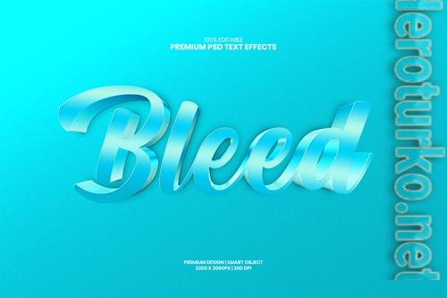 Bleed 3d editable premium psd text effect Bleed 3d editable premium psd text effect