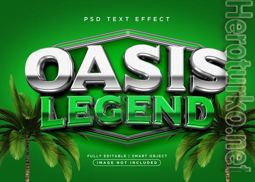 3d style oasis text effect psd