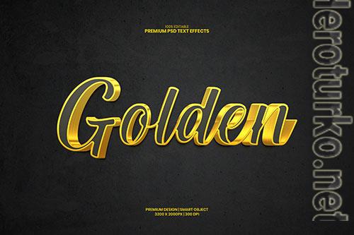 Golden 3d editable premium psd text effect