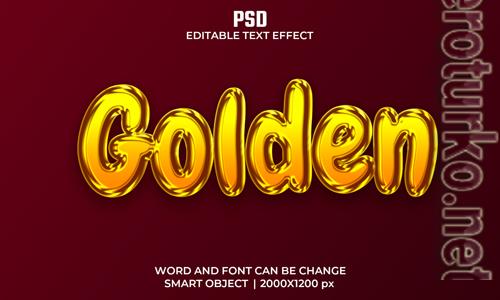 Golden 3d editable text effect premium psd with Golden 3d editable text effect premium psd with
