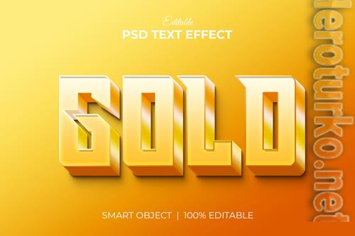 Gold luxury editable 3d text effect mockup premium psd