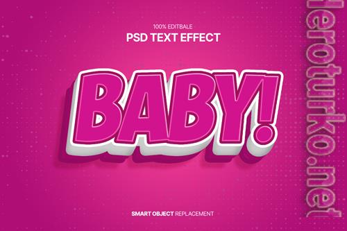 Editable text effect in modern trend style psd