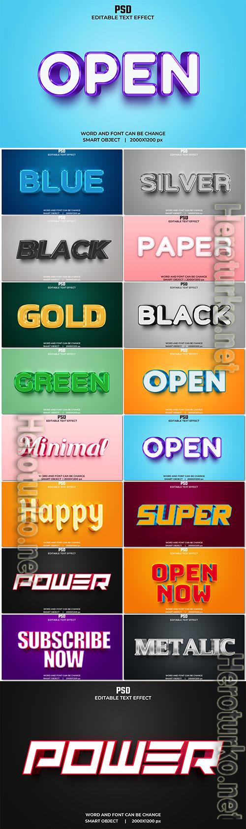 Psd text effect set vol 18