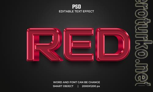 Red 3d editable text effect premium psd with background Red 3d editable text effect premium psd with background