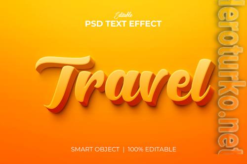 Travel editable 3d text effect premium psd Travel editable 3d text effect premium psd