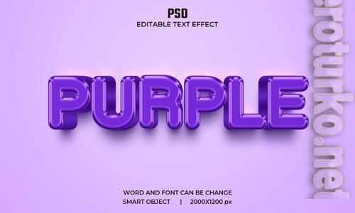 Purple 3d editable text effect premium psd with background Purple 3d editable text effect premium psd with background