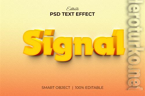 Signal editable 3d text effect mockup premium psd