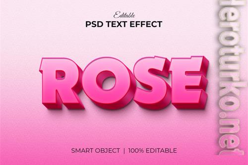 Rose editable 3d text effect premium psd Rose editable 3d text effect premium psd