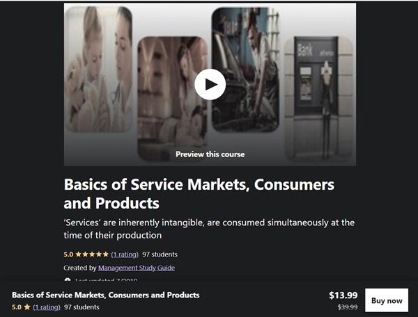 Udemy – Basics of Service Markets, Consumers and Products