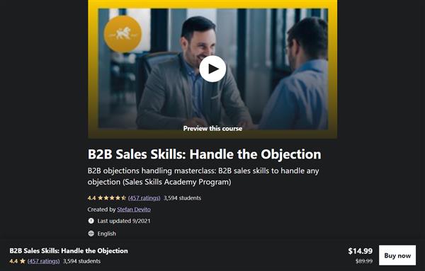 B2B Sales Skills - Handle the Objection