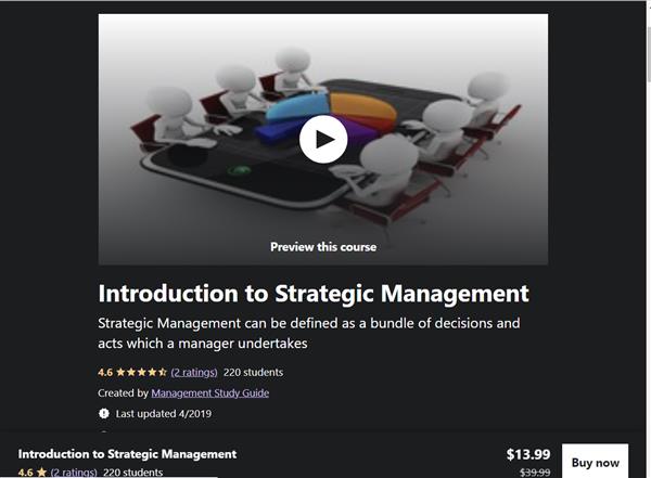 Udemy - Introduction to Strategic Management