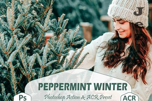 10 Peppermint Winter Photoshop Actions And ACR Presets - 1701724