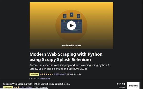 Web Scraping Introduction Python, Selenium, Splash, Scrapy