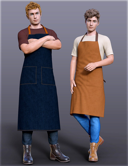 dForce H&C Apron and Casual Outfit for Genesis 8 Male(s)