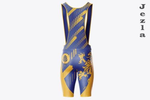 Cycling Bib Shorts Mockup. Back Side