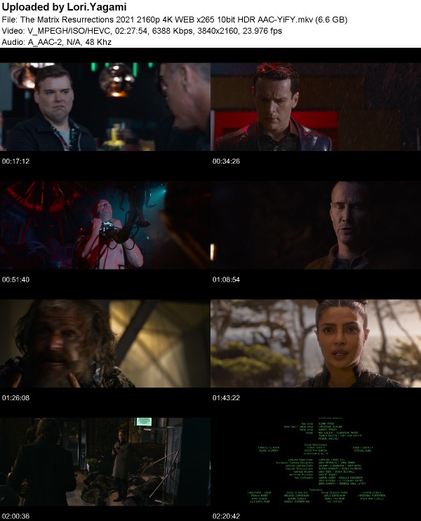 The Matrix Resurrections (2021) 2160p 4K WEB x265 10bit HDR AAC-YiFY