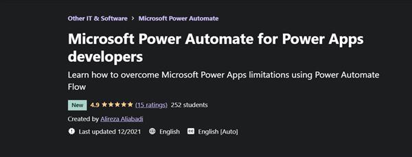 Udemy – Microsoft Power Automate for Power Apps developers