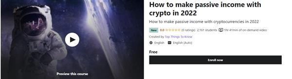 Udemy - How to make passive income with crypto in 2022