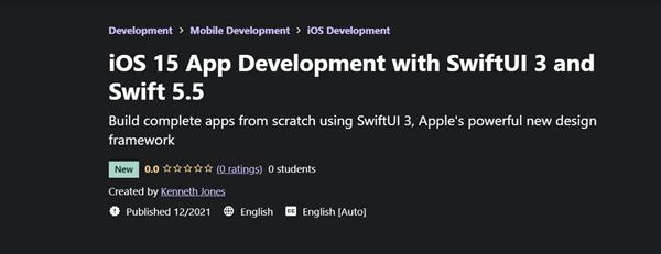 Udemy - iOS 15 App Development with SwiftUI 3 and Swift 5.5