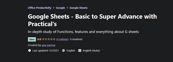 Google Sheets – Basic to Super Advance with Practical’s