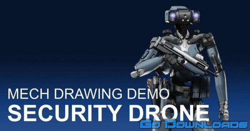 Mech Drawing Demo Security Drone - David Heidhoff