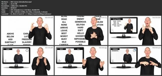 ASL - Useful Antonyms With Review - American Sign Language