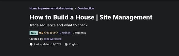 Udemy – How to Build a House Site Management